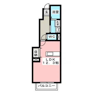 アンソレイエ ガルデン【1階】の間取り