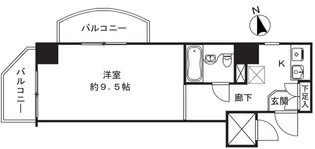 ダイアパレス東神田【9階】の間取り