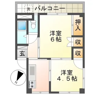 木下アパート【2階】の間取り