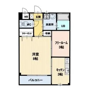 Raffineスピレア【1階】の間取り