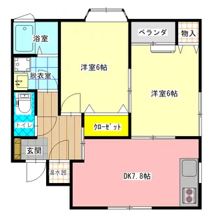 ハイツホシュームIII【2階】の間取り