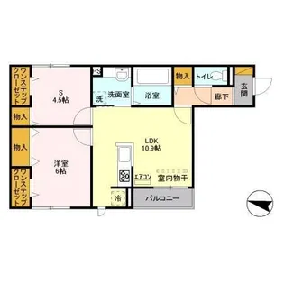 クレシア【2階】の間取り