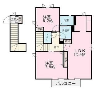 ヴィラ・ツジE【2階】の間取り