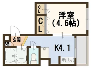 サンシャイン八戸ノ里【3階】の間取り