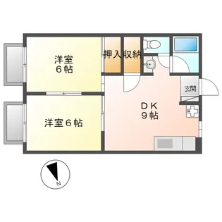 クレール新川崎【2階】の間取り