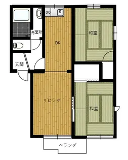 ファミールワカタベ【2階】の間取り