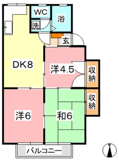 コーポ原【2階】の間取り