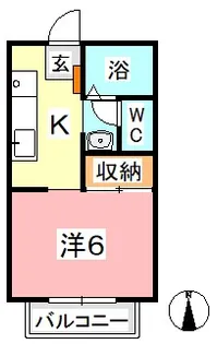 ベアーズ中庄【1階】の間取り