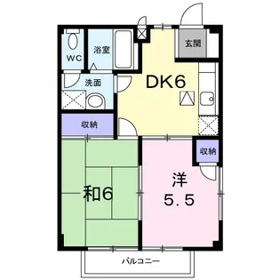 ウエスト・ウィング DK【1階】の間取り