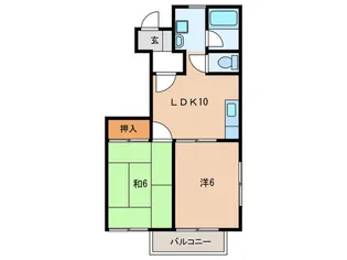 山下ハイツ【1階】の間取り