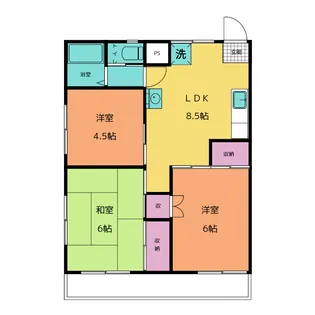 メゾンホソダA【1階】の間取り