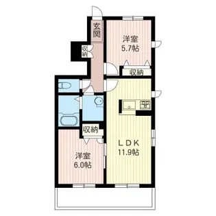 ラフィシアB【1階】の間取り