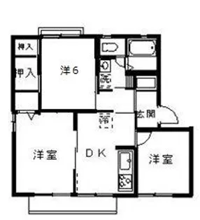 ハイツ定栄 D棟【2階】の間取り
