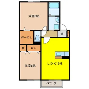 シェトワボヌールA【2階】の間取り