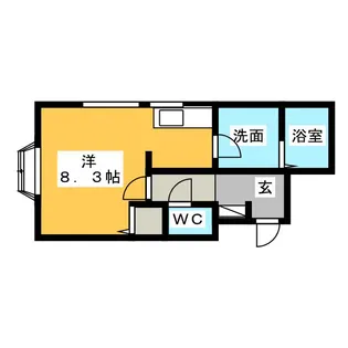 ファルダ不二ヶ丘【1階】の間取り