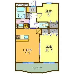 2LDKの間取り画像