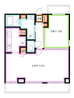 東京都三鷹市中原3【マンション】の間取り