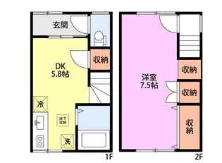 新潟県新潟市中央区南万代町【一戸建】の間取り