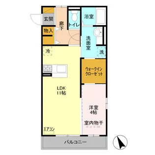 ボンヌ・シャンス【3階】の間取り