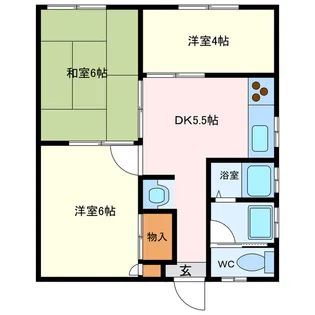愛知県知多郡美浜町大字北方字宮東【一戸建】の間取り