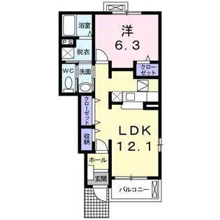 エイトホークス1番館【1階】の間取り