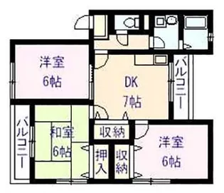 エステートピアタナカ I【1階】の間取り