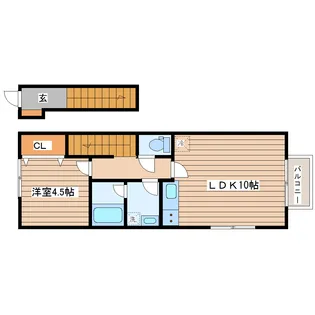 RETINA河原町I【2階】の間取り