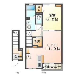 ソラーナ B【2階】の間取り