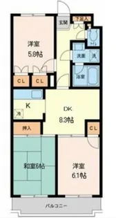 プライムアーバン武蔵小金井【2階】の間取り