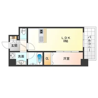 大阪府大阪市福島区吉野4【マンション】の間取り