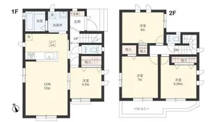 東京都国立市泉3【一戸建】の間取り