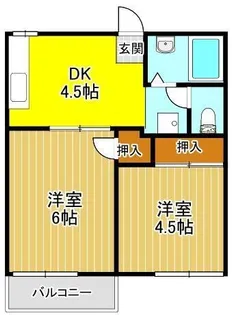 シティハイツオオタケB【1階】の間取り