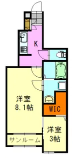 メゾン・アンソレイエ【1階】の間取り
