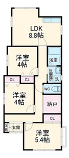 神奈川県横浜市金沢区谷津町【一戸建】の間取り