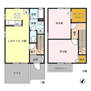 エル古城 I/II/III?III【2階】の間取り