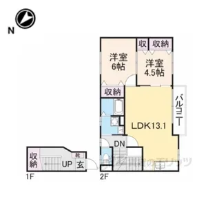 エストロジュマン【2階】の間取り