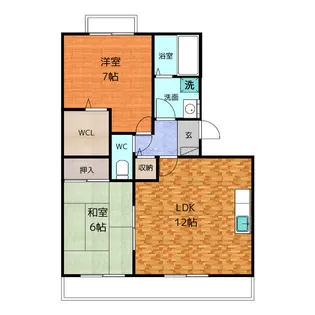 セジュール安井A棟【1階】の間取り