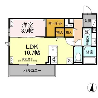 トリシア東和田 W棟【2階】の間取り