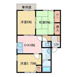 ヴィラ新須賀【1階】の間取り