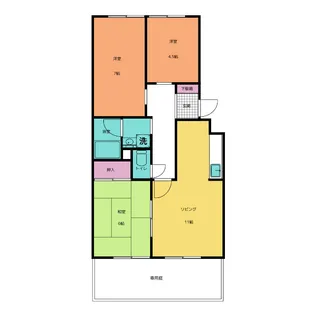 サンロイヤル大宮【1階】の間取り
