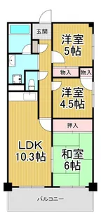 野田マンション【3階】の間取り