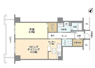 トルナーレ日本橋浜町【6階】の間取り