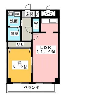 カーサ住吉【2階】の間取り