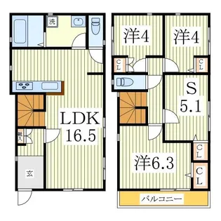 千葉県柏市南増尾4【一戸建】の間取り