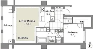 東京都港区三田2【マンション】の間取り