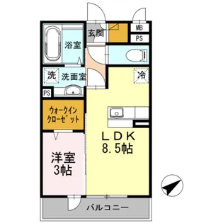 神奈川県相模原市中央区矢部3【アパート】の間取り