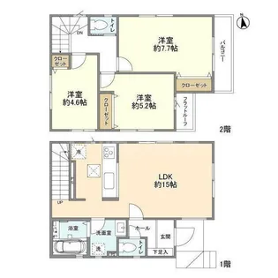千葉県千葉市花見川区長作台2【一戸建】の間取り