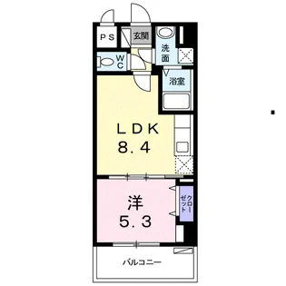 アンドーバーテラス識名【7階】の間取り