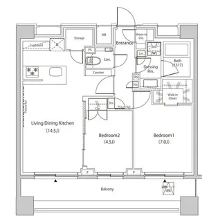 東京都目黒区下目黒1【マンション】の間取り