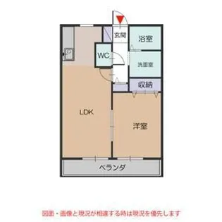 メルベーユ芝原 A【1階】の間取り